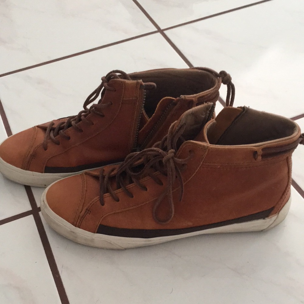 Aldo brown zipper high top sneaker size 9